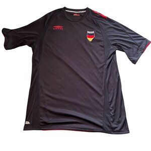 Umbro Germany Jersey Men's Size L Black Short Sleeves Soccer Football Futbol Thi
